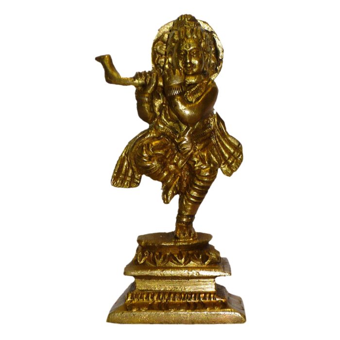 Krishna Playing Flute Brass Idol | Deity Idol Exclusive Collection - Image 1