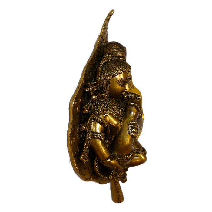 Krishna Inside Leaf Brass Idol | Deity Idol Exclusive Collection - Image 1