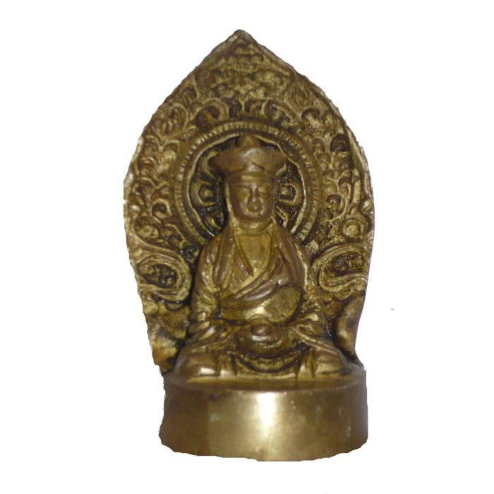Brass Dhyana Buddha Statue Showpiece for Home Gautam Buddha Decorative Showpiece – 7 Cm Idol | Deity Idol Exclusive Collection - Image 1