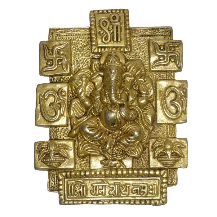 Ganesha Vastu Plate Brass Idol | Deity Idol Exclusive Collection - Image 1