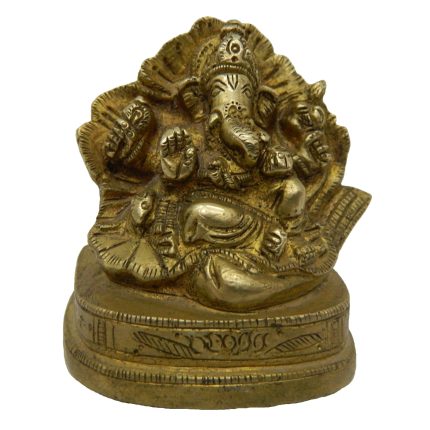 Jasood Flower Sitting Ganesha Brass  Idol | Deity Idol Exclusive Collection