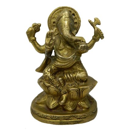 Ganesha Sitting On kamal Bajath Brass Idol | Deity Idol Exclusive Collection