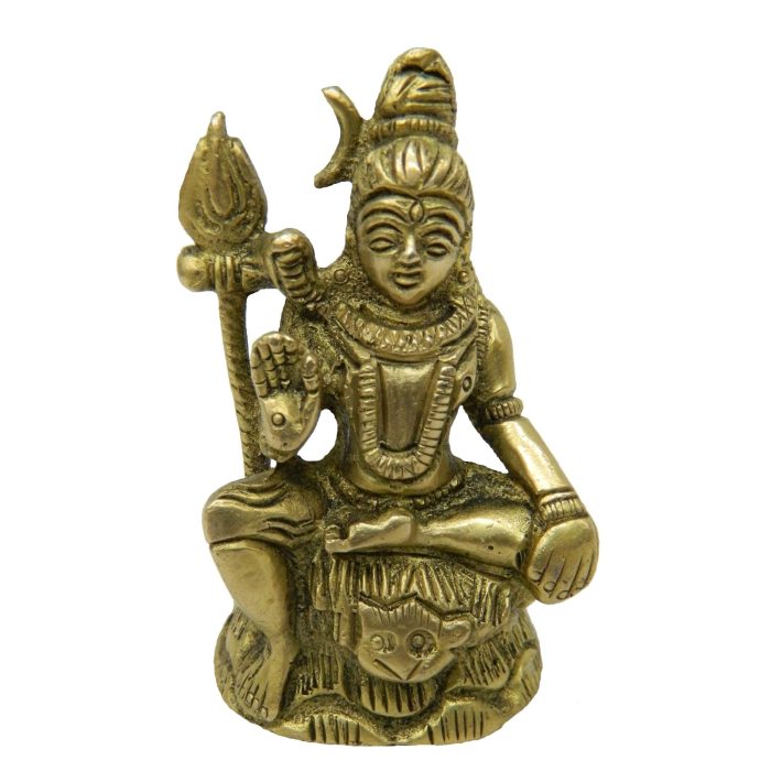 Shiv Sitting Medium Brass Idol | Deity Idol Exclusive Collection - Image 1