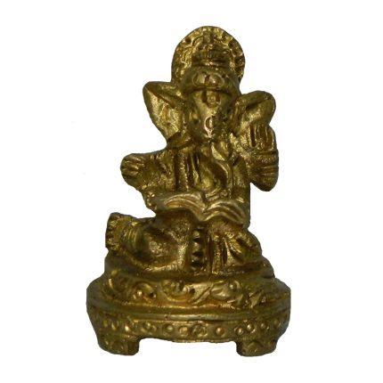 God Book Reading Ganesha Brass Idol Statue 1.5″ Inch Idol | Deity Idol Exclusive Collection