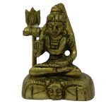 Shankar God Sitting Brass | Authentic Hindu Deity Statue for Divine Blessings