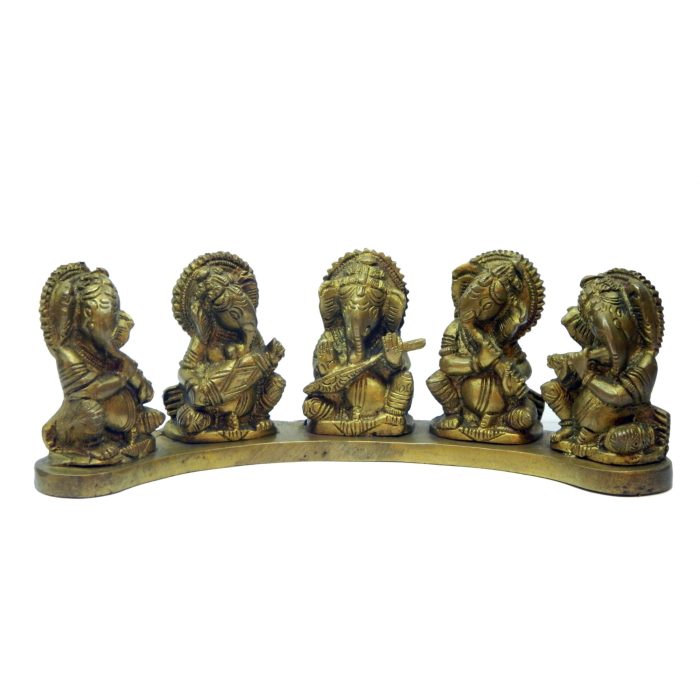 Musical Set With Ganesha Brass Idol | Deity Idol Exclusive Collection - Image 1