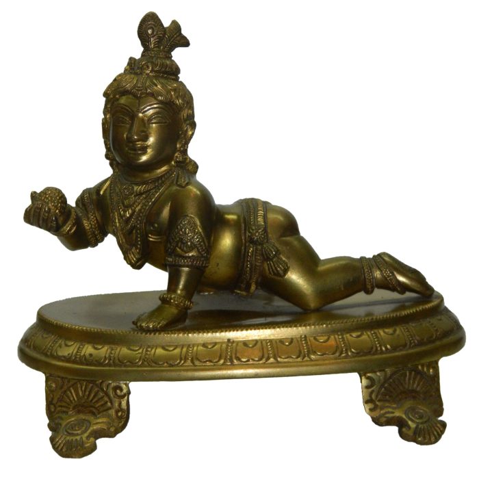 Beautiful Bal Krishna On Bajath Brass  Idol | Deity Idol Exclusive Collection - Image 1