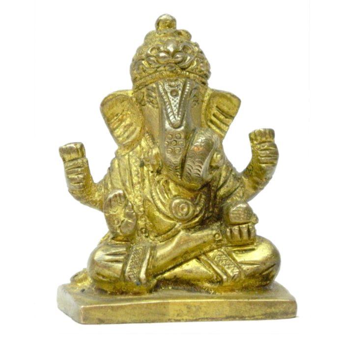 God Idol Of Dagdu Ganesha Brass For e Idol | Deity Idol Exclusive Collection - Image 1