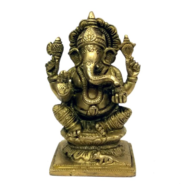 Ganesha God Idol Sitting Brass Collectible  Idol | Deity Idol Exclusive Collection - Image 1