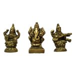 Ganesha Lakshmi Saraswati Brass | Divine Ganesha Idol for Obstacle Removal & Success