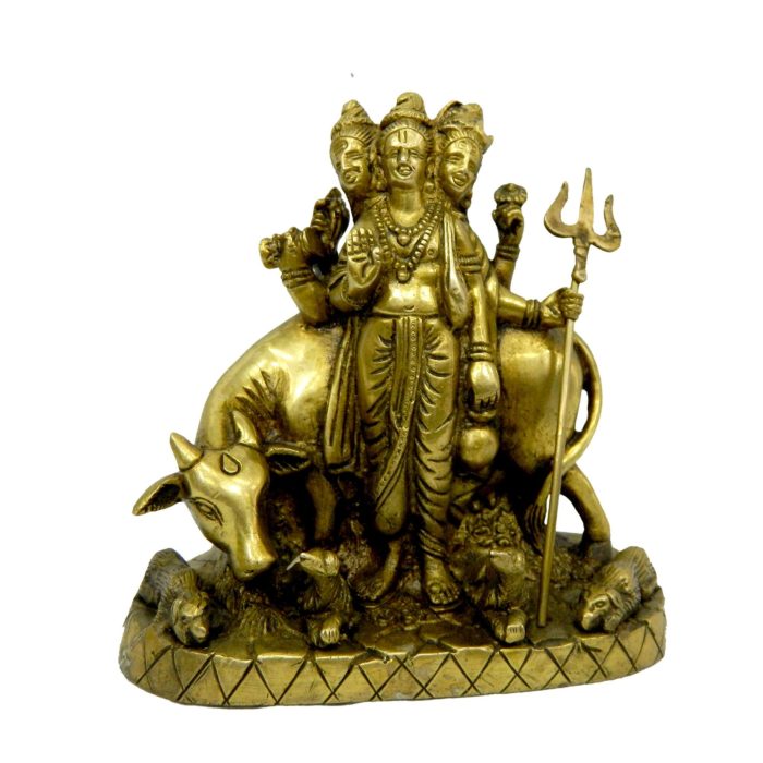 Dattatreya God Brass For Decor Collectible  Idol | Deity Idol Exclusive Collection - Image 1