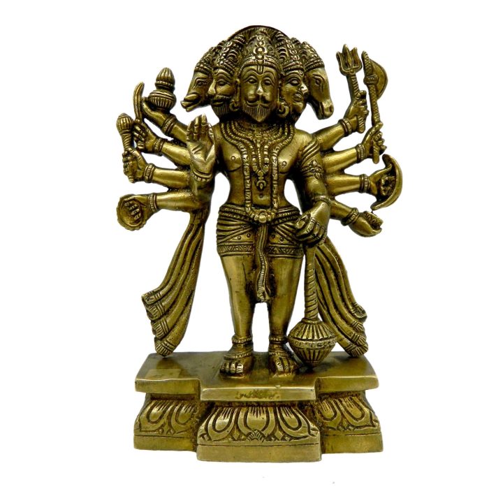 Panchmukhi Hanuman Brass Collectible  Idol | Deity Idol Exclusive Collection - Image 1