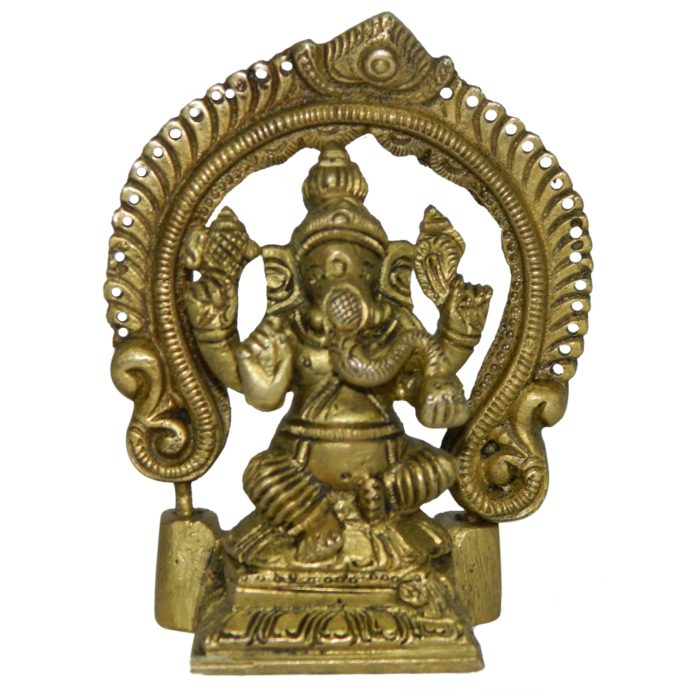 Ganesha With Kaman Brass Idol | Deity Idol Exclusive Collection - Image 1