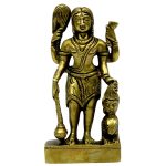 Statue Of Kaal Bhairav Brass | Handcrafted Deity Statue for Home Temple & Divine Blessings