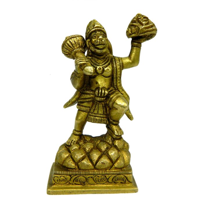 Hanuman With Mountain Brass Idol | Deity Idol Exclusive Collection - Image 1
