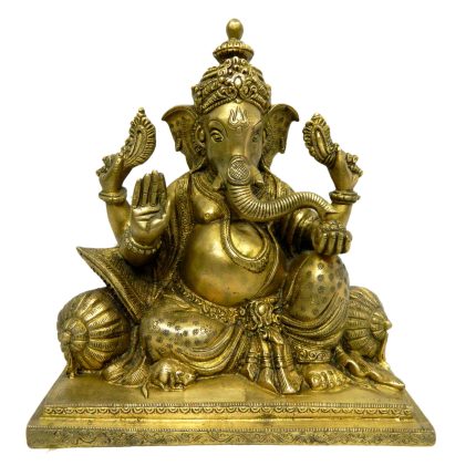 Statue Of Ganesh With Pillow Brass Idol | Deity Idol Exclusive Collection