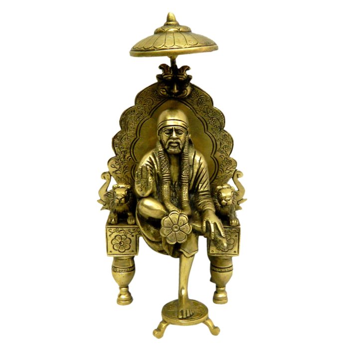 Statue Of Standing Saibaba Brass Idol | Deity Idol Exclusive Collection - Image 1