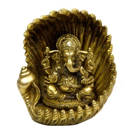 God Idol Of Ganesh Sitting On Chhip Brass  Idol | Deity Idol Exclusive Collection