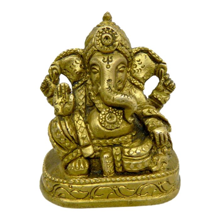 God Idol Of Sitting Ganesh Brass Idol | Deity Idol Exclusive Collection - Image 1