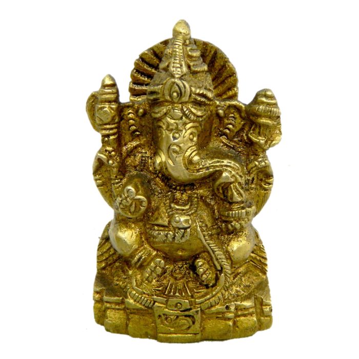 God Idol of Sitting Ganesh Brass Idol | Deity Idol Exclusive Collection - Image 1