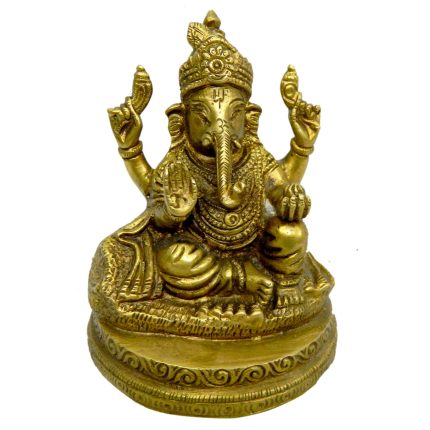 Statue Of Sitting Ganesh Brass Idol | Deity Idol Exclusive Collection