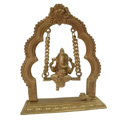 Decorative Statue Of Swinging Ganesh Brass For Idol | Deity Idol Exclusive Collection