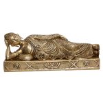 Statue Of Sleeping Buddha Brass | Handcrafted Deity Statue for Home Temple & Divine Blessings