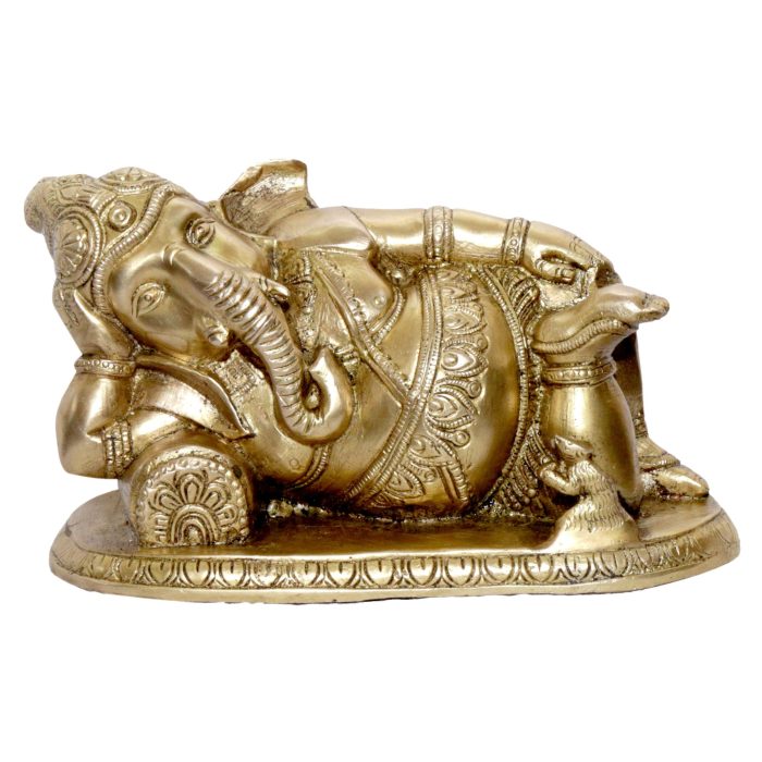 Statue Of Bal Sleeping Ganesh Brass Idol | Deity Idol Exclusive Collection - Image 1