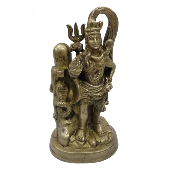 Idol Of Standing Shiv With Shivling Brass For Idol | Deity Idol Exclusive Collection - Image 1