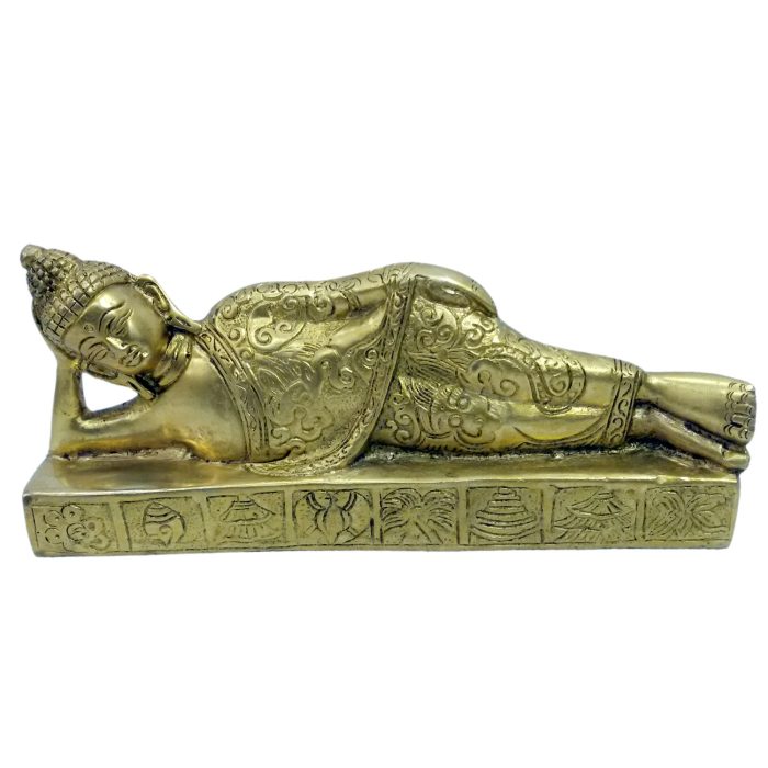 Decorative Statue Of Sleeping Buddha Brass For Idol | Deity Idol Exclusive Collection - Image 1