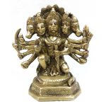 Idol Of Sitting Panchmukhi Hanuman Brass | Authentic Krishna Murti for Divine Love & Spiritual Guidance