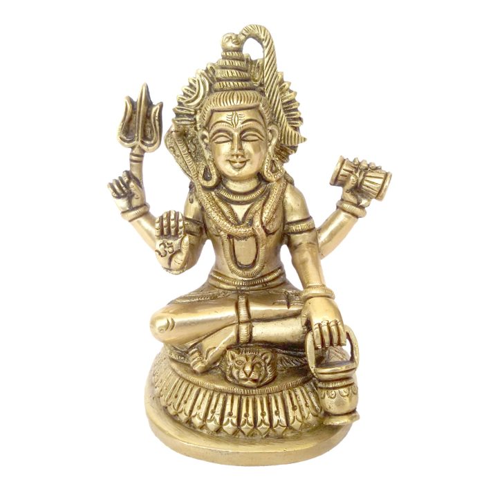 God Idol Of Sitting Shiv Brass  Idol | Deity Idol Exclusive Collection - Image 1