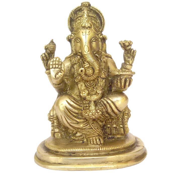 Ganesh Sitting God Idol Brass Idol | Deity Idol Exclusive Collection - Image 1