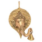 Ganesh Wall Hanging Brass | Authentic Hindu Deity Statue for Sacred Worship