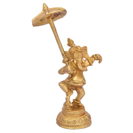 Statue Of Umbrella Ganesh Brass  Idol | Deity Idol Exclusive Collection
