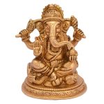 Statue Of Sitting Ganesh Brass | Symbol of Obstacle Removal Ganesha Idol Symbol of Prosperity & Success