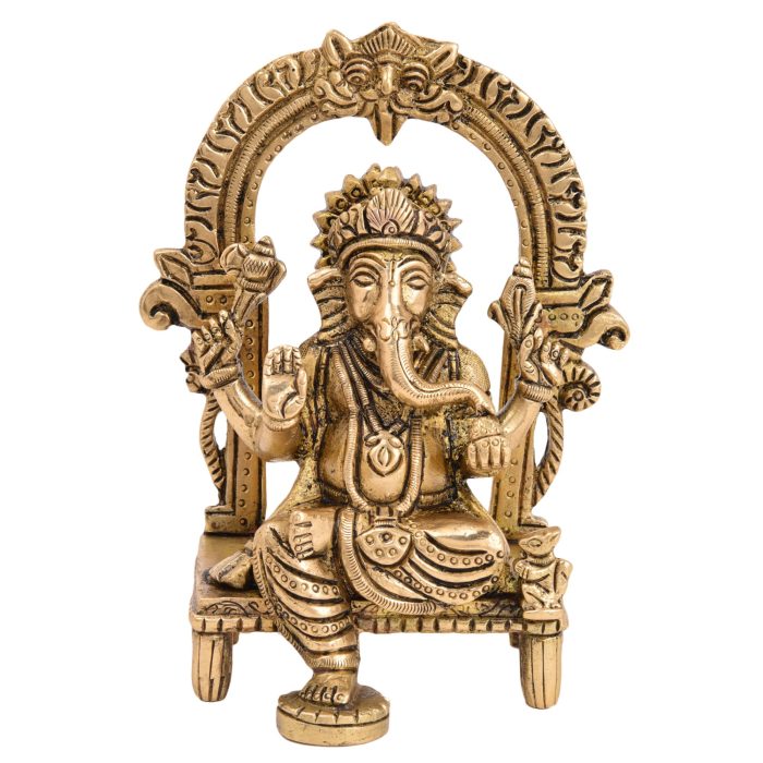Statue Of Kaman Ganesh Brass Idol | Deity Idol Exclusive Collection - Image 1