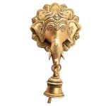 Ganesha Face Wall Hanging Brass | Traditional Ganesha Brass Murti for Obstacle Removal