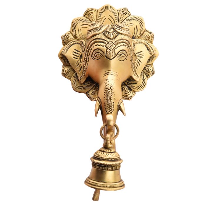 Ganesha Face Wall Hanging Brass  Idol | Deity Idol Exclusive Collection - Image 1