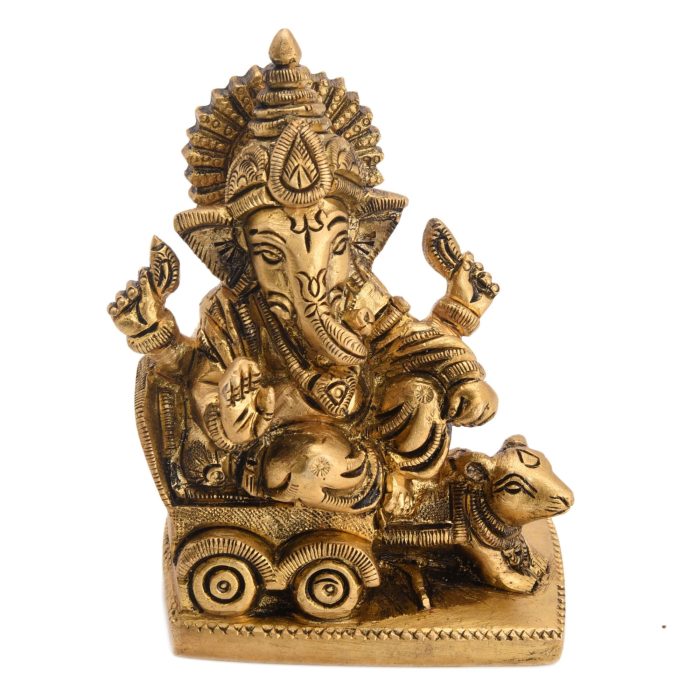 Lord Ganesha Idol Small Size Brass Idol | Deity Idol Exclusive Collection - Image 1