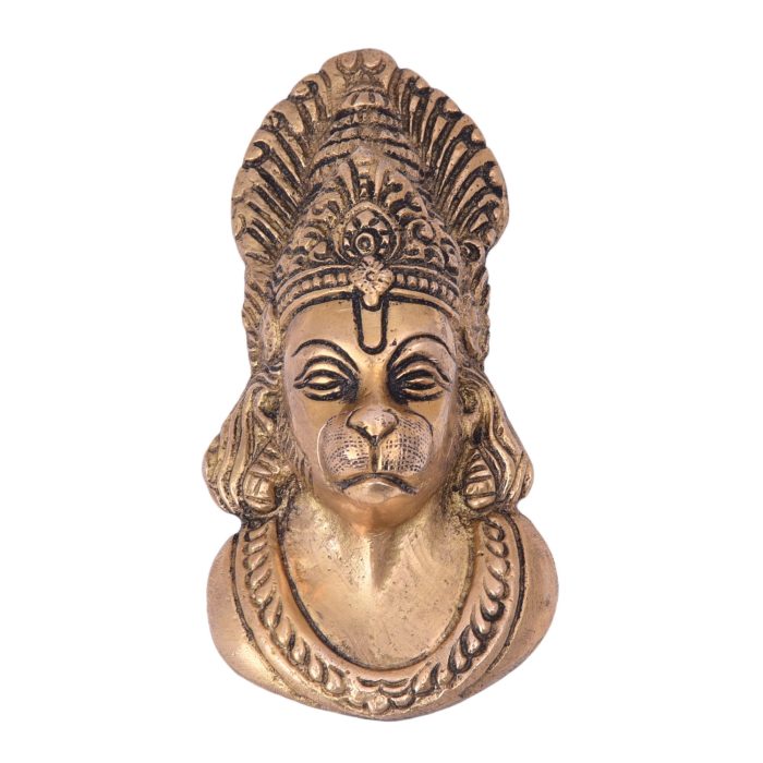 Brass Handicraft Small Decorative Worshipping Hanuman Wall Hanging  Idol | Deity Idol Exclusive Collection - Image 1