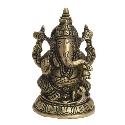 Idol Of Sitting Ganesh Brass Idol | Deity Idol Exclusive Collection
