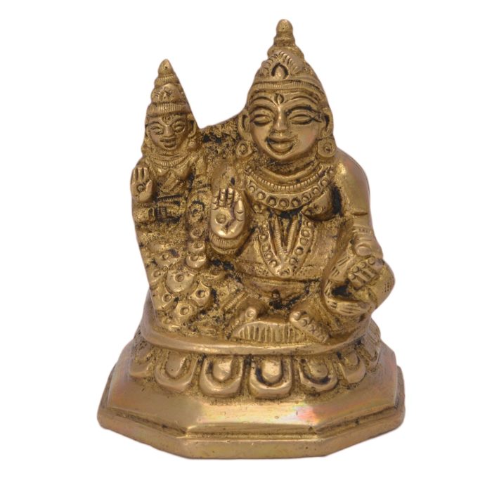 Lord Kubera & Goddess Laxmi Decorative & Classic Handicraft Brass Idol Table Décor  Idol | Deity Idol Exclusive Collection - Image 1
