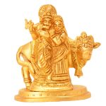 Statue Of Radha Krishna With Cow Brass | Lord Krishna Murti for Love, Joy & Spiritual Devotion