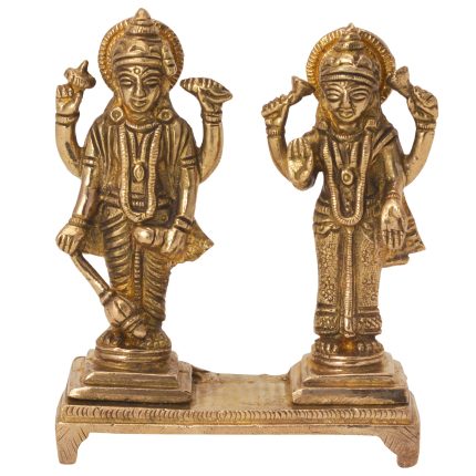 Decorative Of Vishnu-Lakshmi Brass Statue 4.9″ Inch Idol | Deity Idol Exclusive Collection