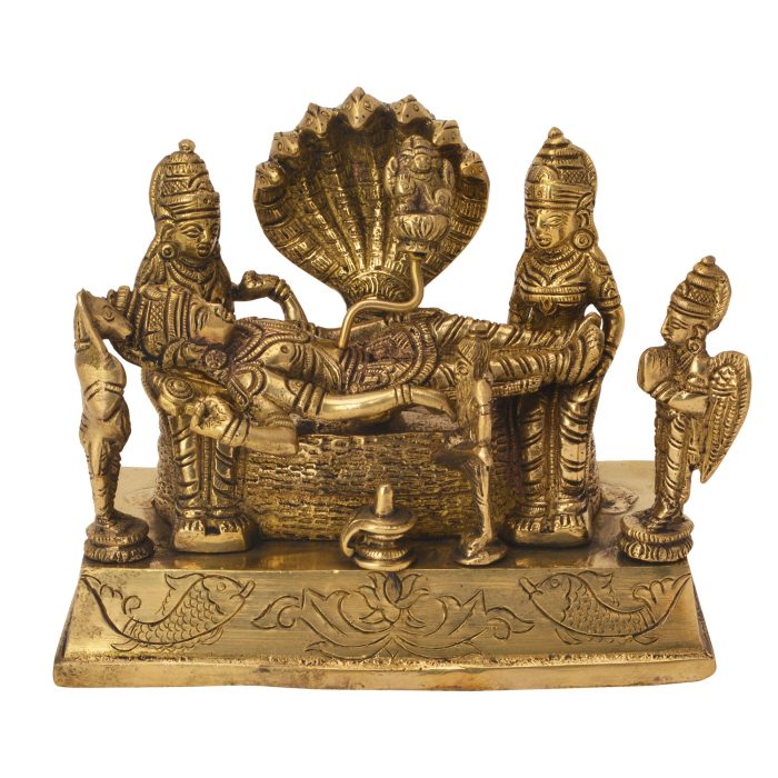 Idol Of Vishnu Pdmanath Brass Idol | Deity Idol Exclusive Collection - Image 1