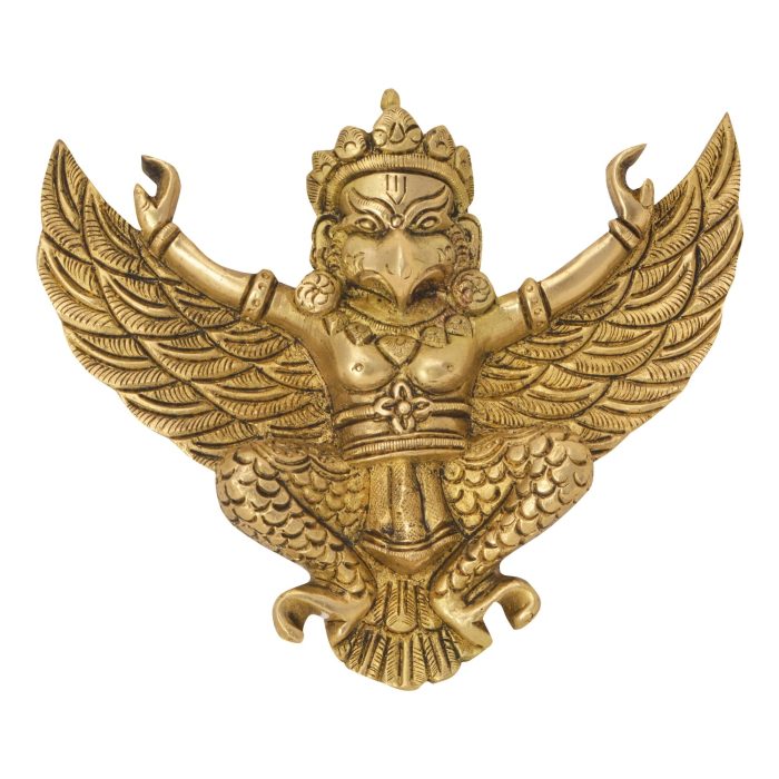 Decorative Brass Garud Dev Wall Hanging  Idol | Deity Idol Exclusive Collection - Image 1