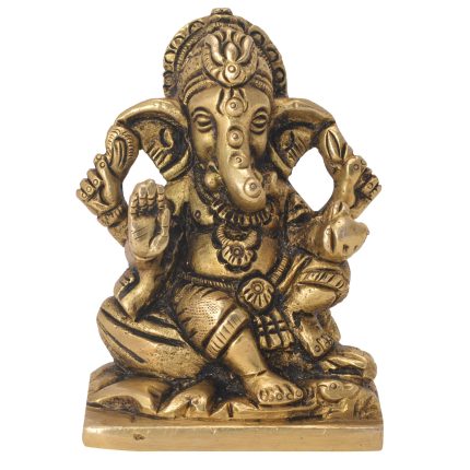Ganesh God Sitting Brass Idol | Deity Idol Exclusive Collection