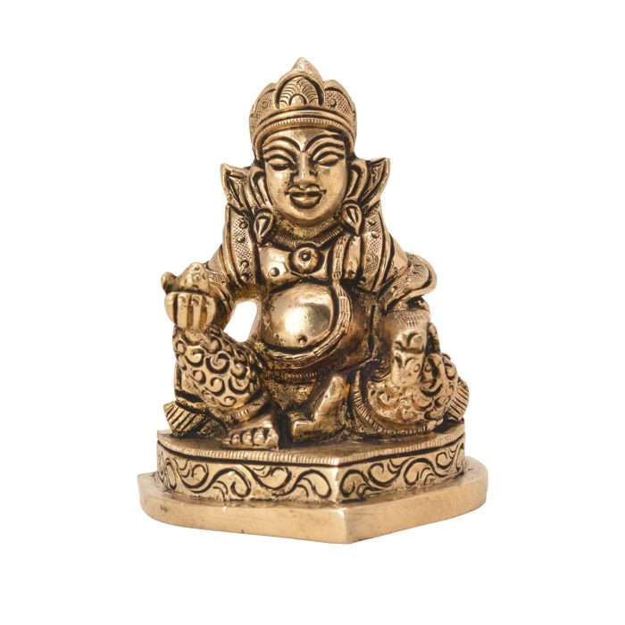 God Statue Of Kuber Brass Idol | Deity Idol Exclusive Collection - Image 1