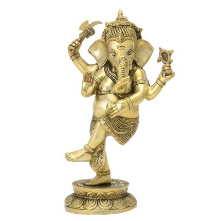 Decorative Statue Of Dancing Ganesh Brass  Idol | Deity Idol Exclusive Collection